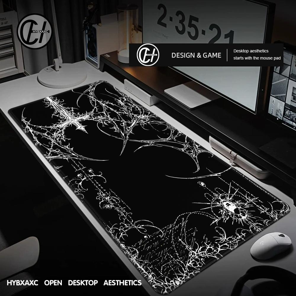Pc Gaming White - Hitam Putih Cybersigilism Deskmat Gothic Centipede