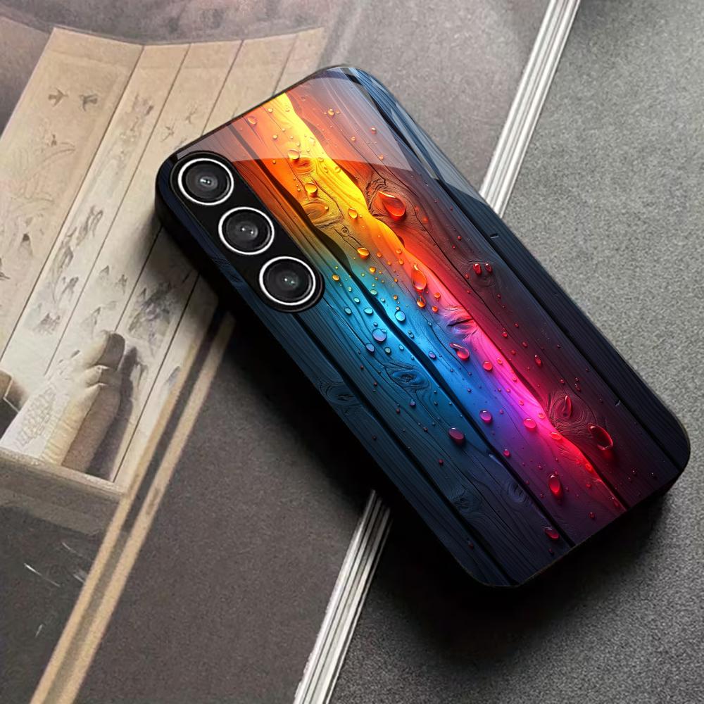 Pc Case Tempered Glass - Casing ponsel kaca tempered dengan motif