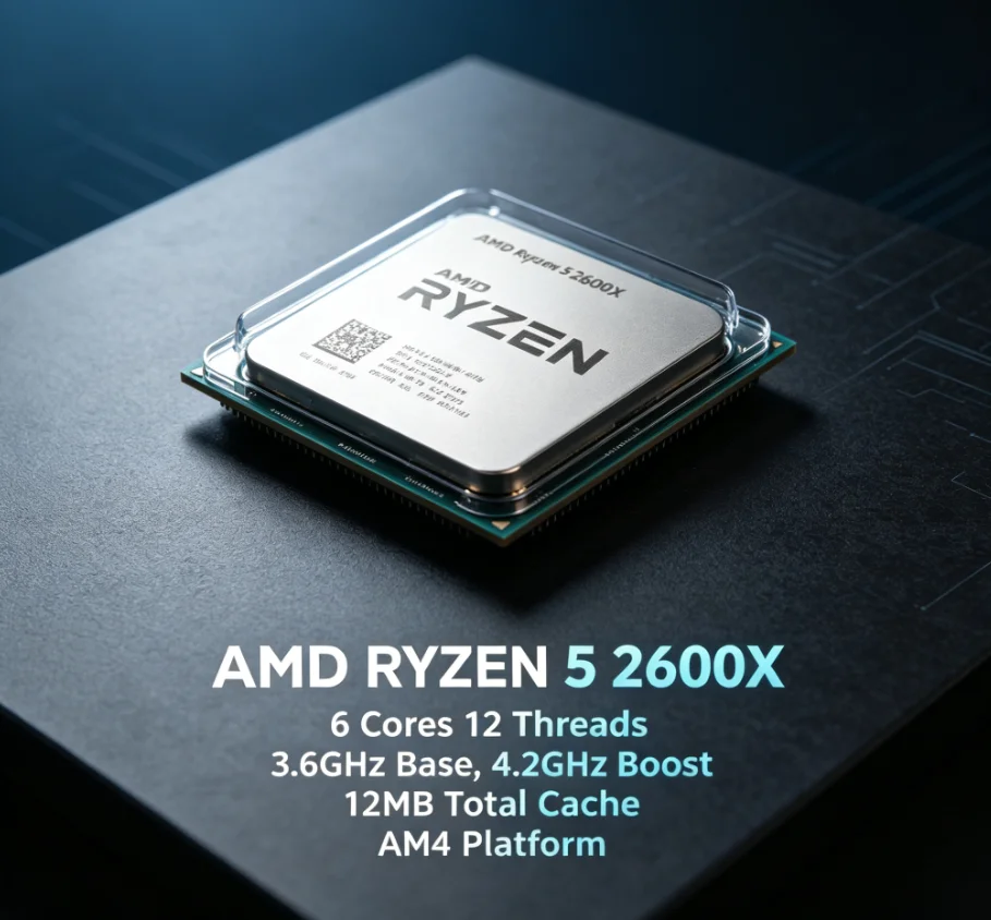 Pc Gaming Ryzen 5 - Prosesor AMD R5 2600X 12nm Unboxed