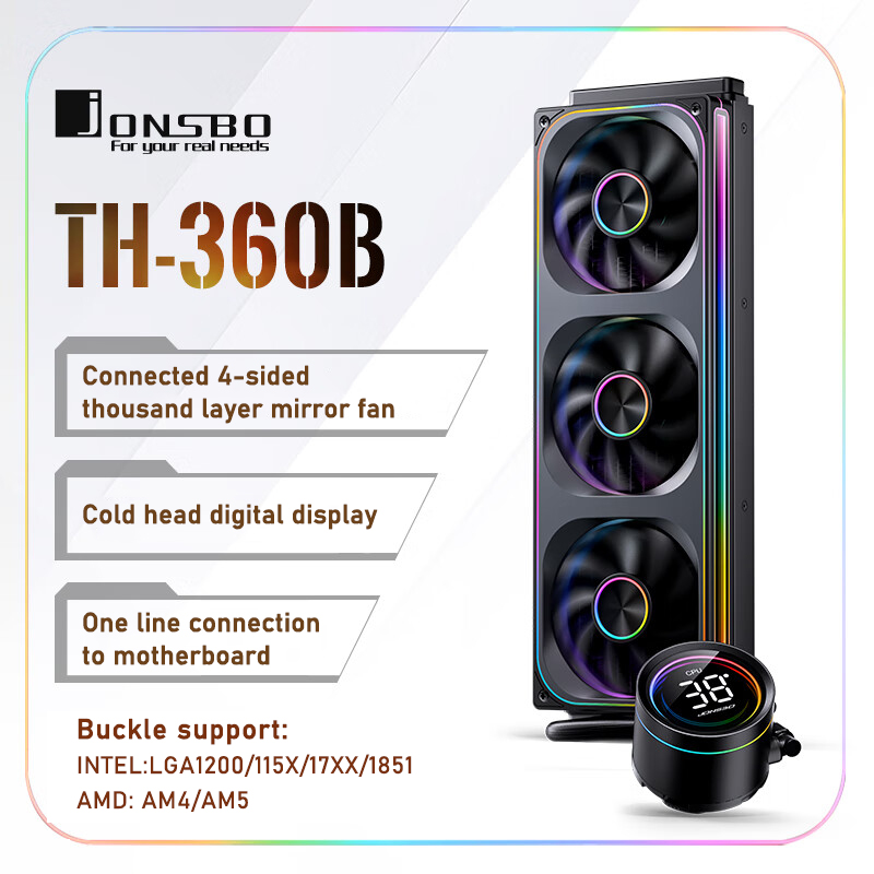 Pc Water Cooling - Jonsbo TH-360 AIO Pendingin Cairan CPU