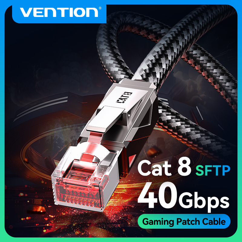 Pc Gaming Set - Vention Cat8 kabel Ethernet 40Gbps 2000MHz,