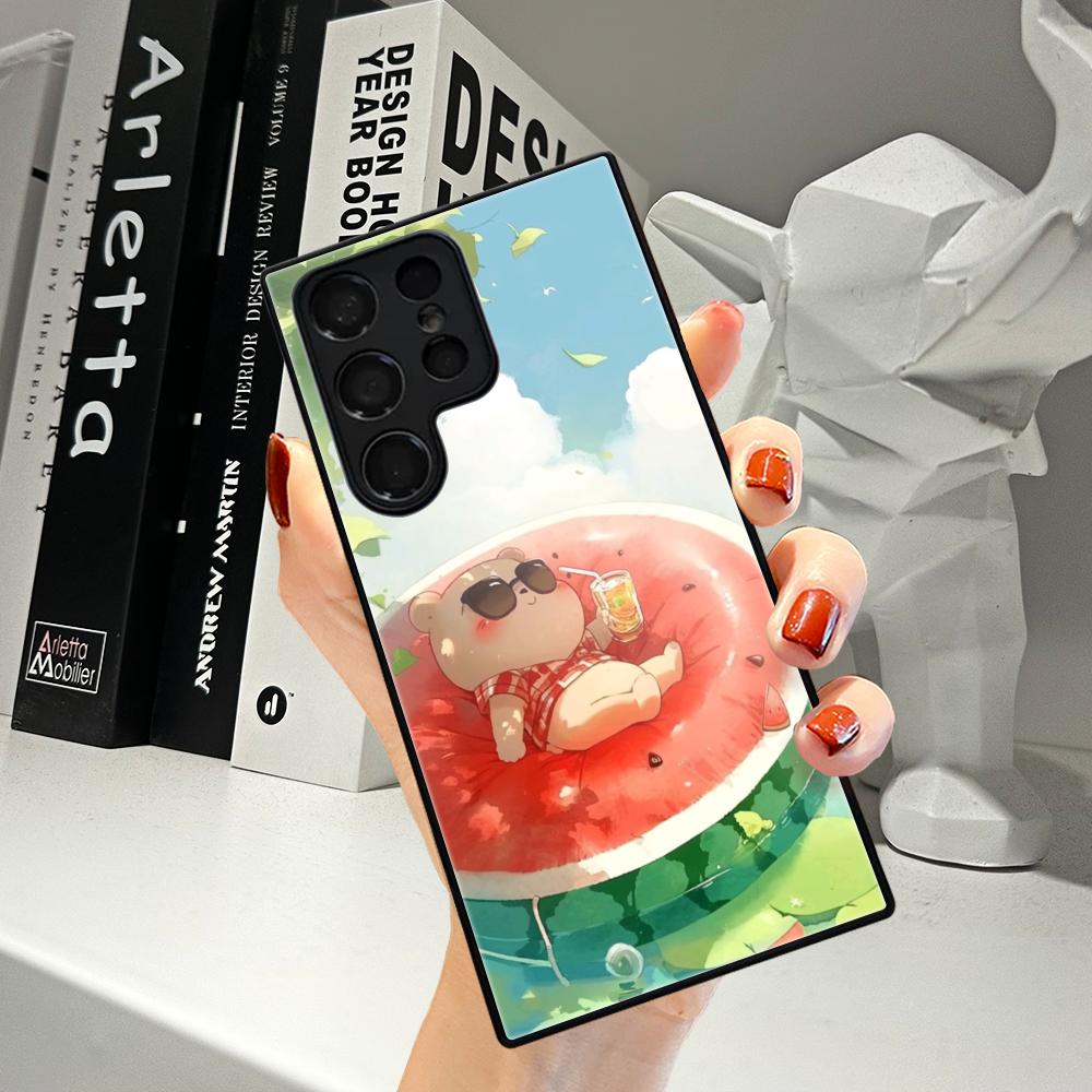 Casing Ponsel Motif Semangka K - Pc Case Tempered Glass ulasan dan harga
