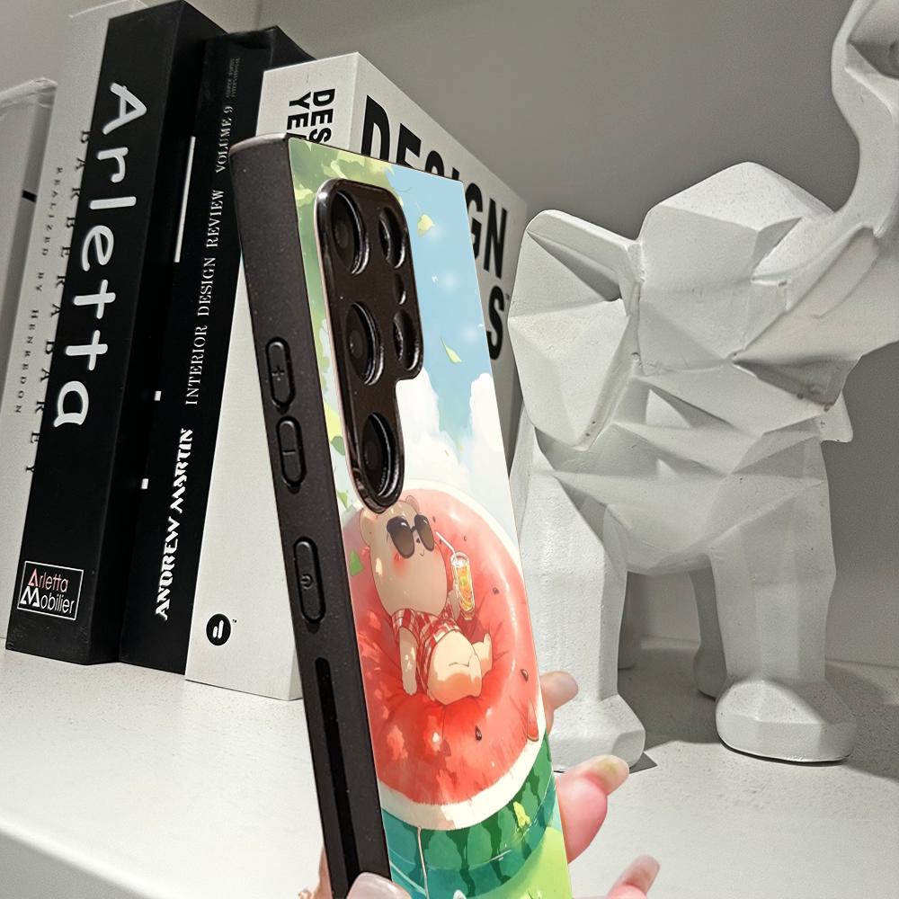 Casing Ponsel Motif Semangka K - Pc Case Tempered Glass ulasan dan harga
