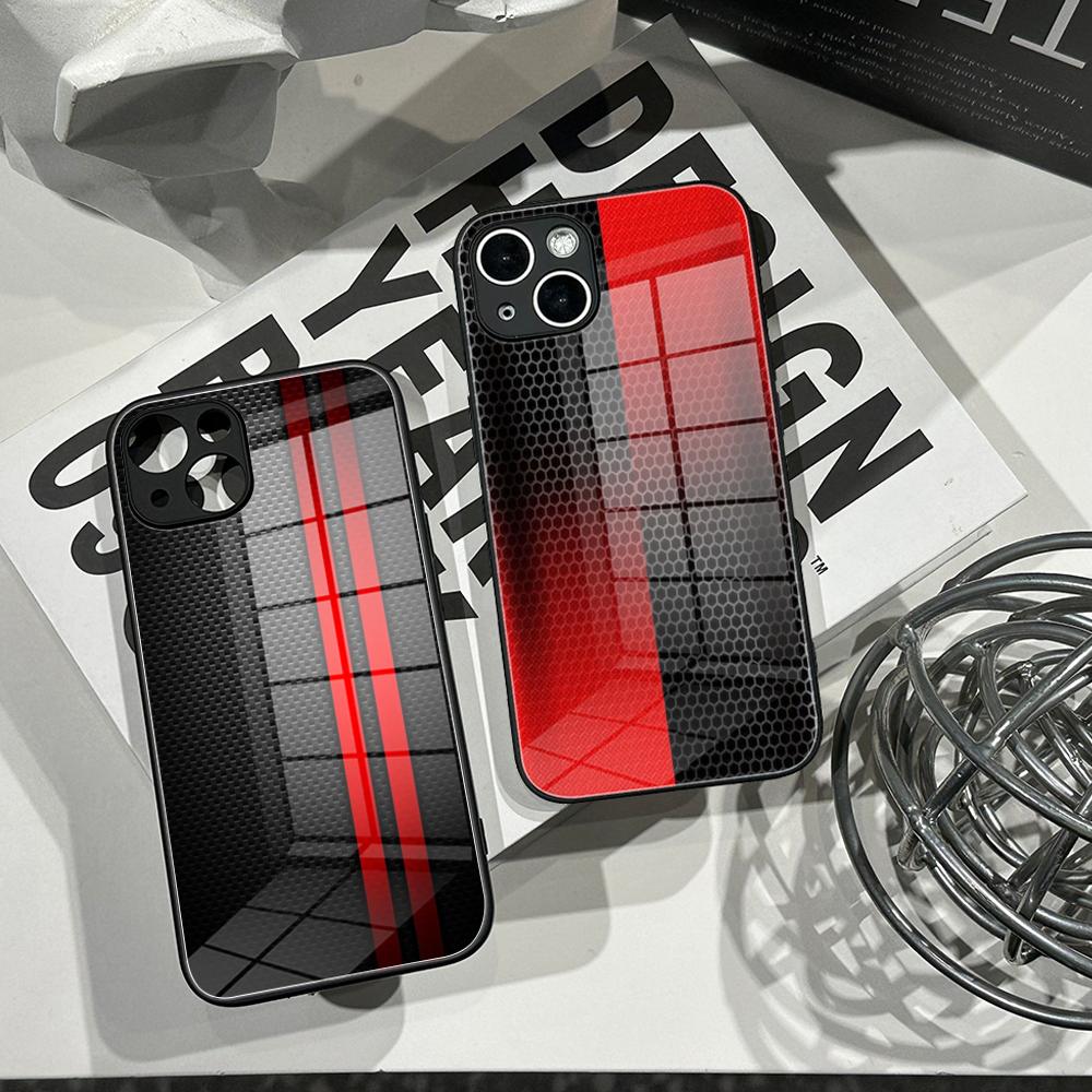 Casing Ponsel Motif Serat Karb - Pc Case Tempered Glass ulasan dan harga