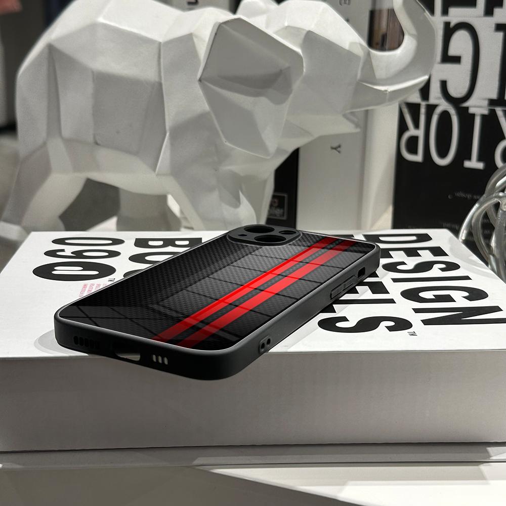 Casing Ponsel Motif Serat Karb - Pc Case Tempered Glass ulasan dan harga