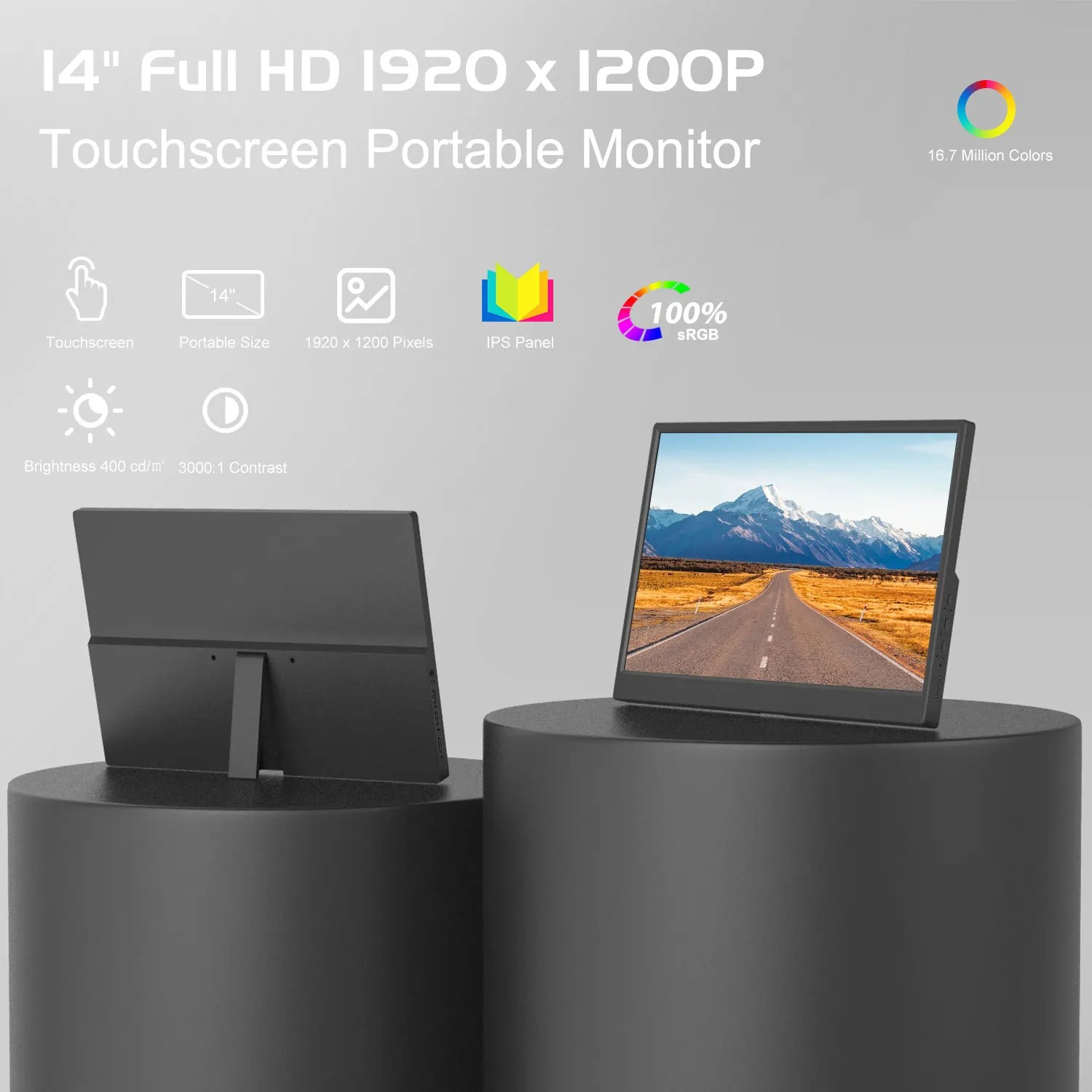 Monitor Portabel 1920*1200 14- - Pc Gaming On Tv ulasan dan harga
