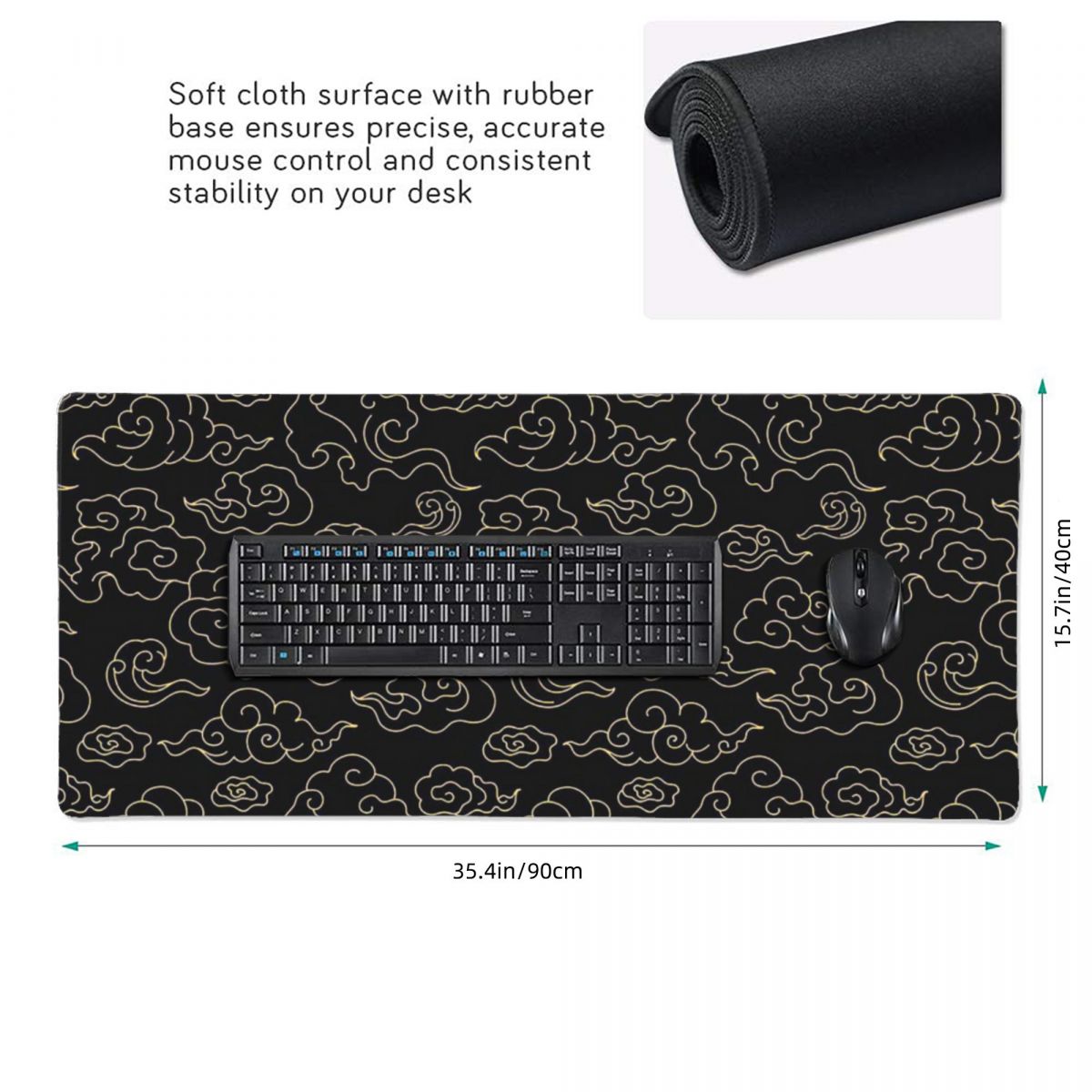 Alas Mouse Besar Pola Awan Jep - Pc Gaming Cloud Free ulasan dan harga