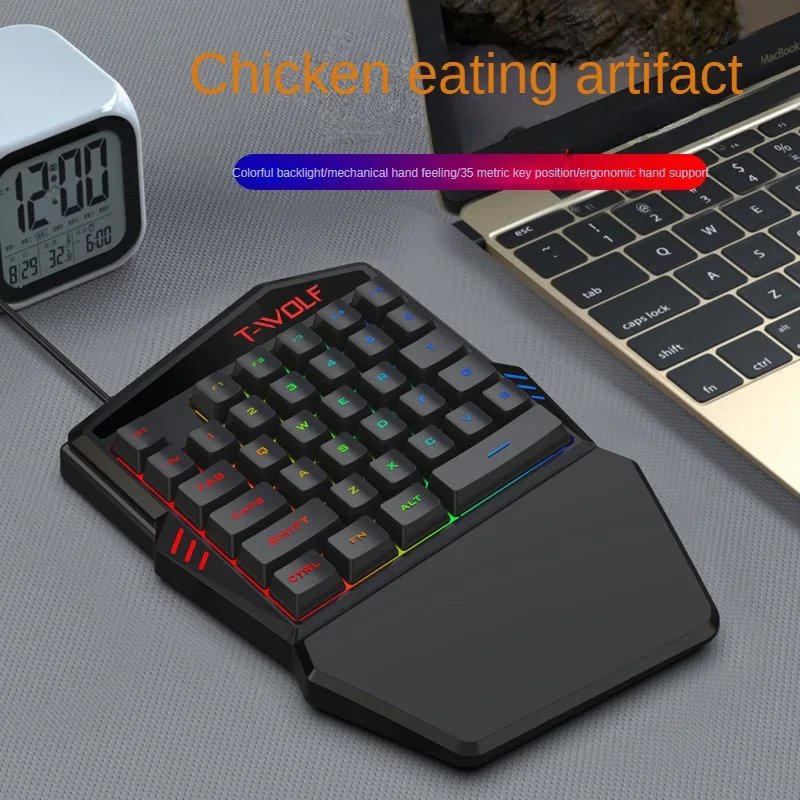 T-WOLF TF900 satu tangan Keybo - Pc Gaming Set ulasan dan harga
