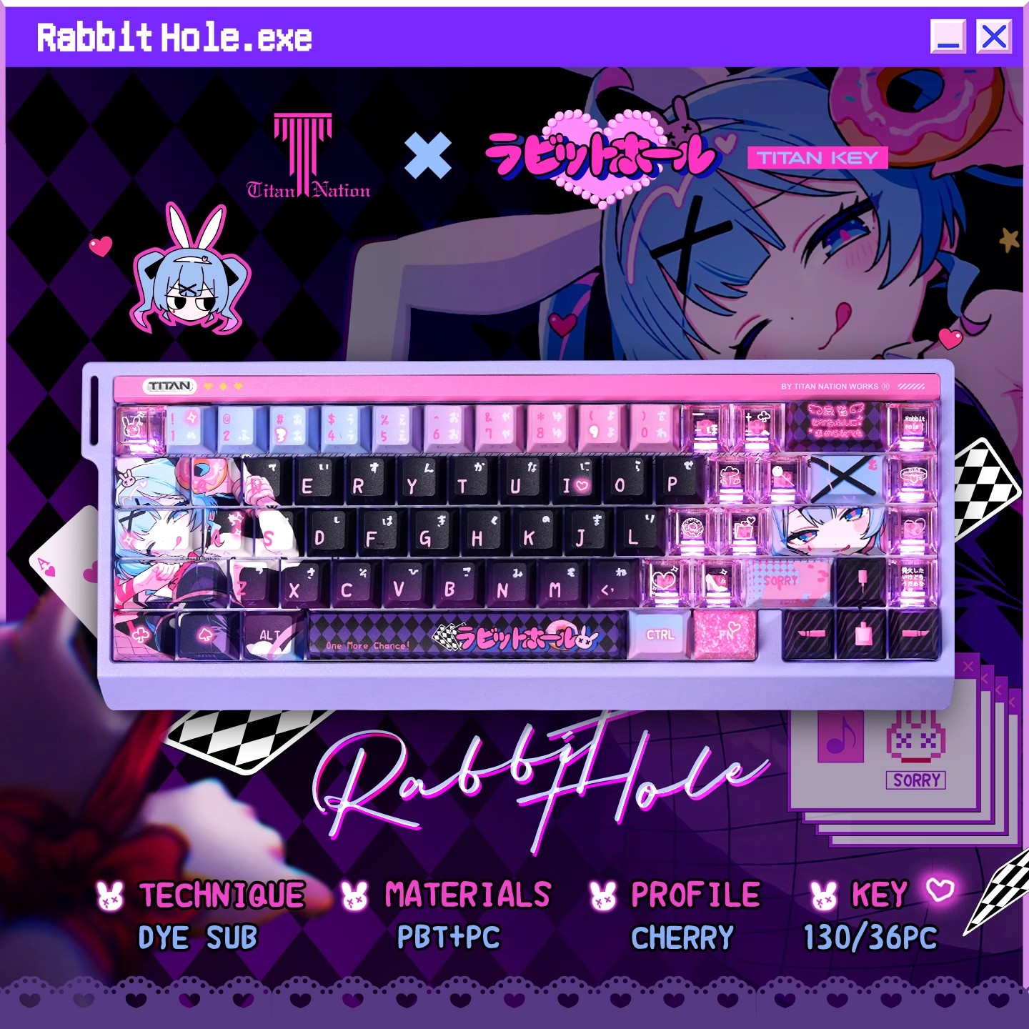 Set Keycap Kustom Tema Anime R - Pc Gaming Set ulasan dan harga