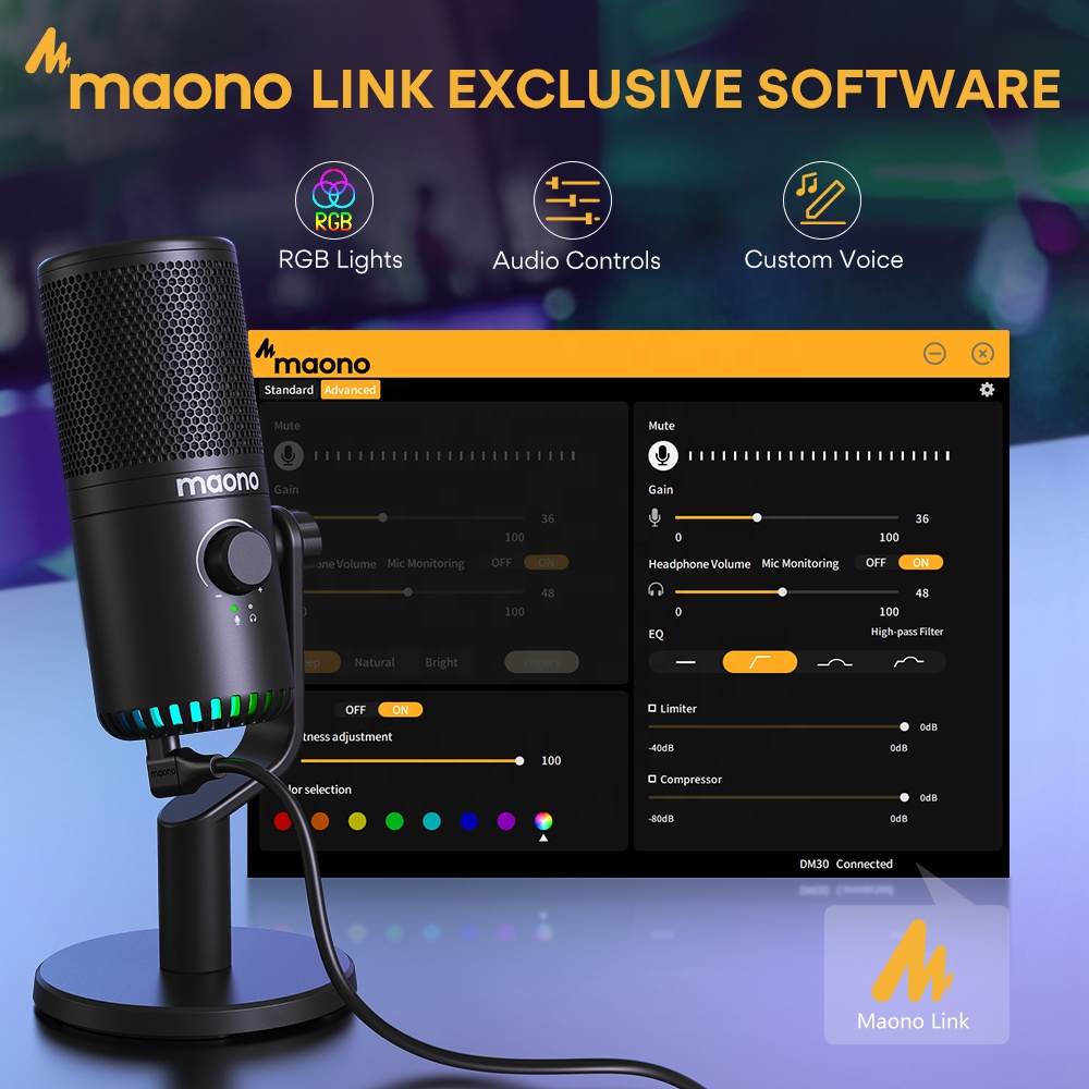 Mikrofon Gaming RGB MAONO PC y - Pc Gaming Rgb ulasan dan harga