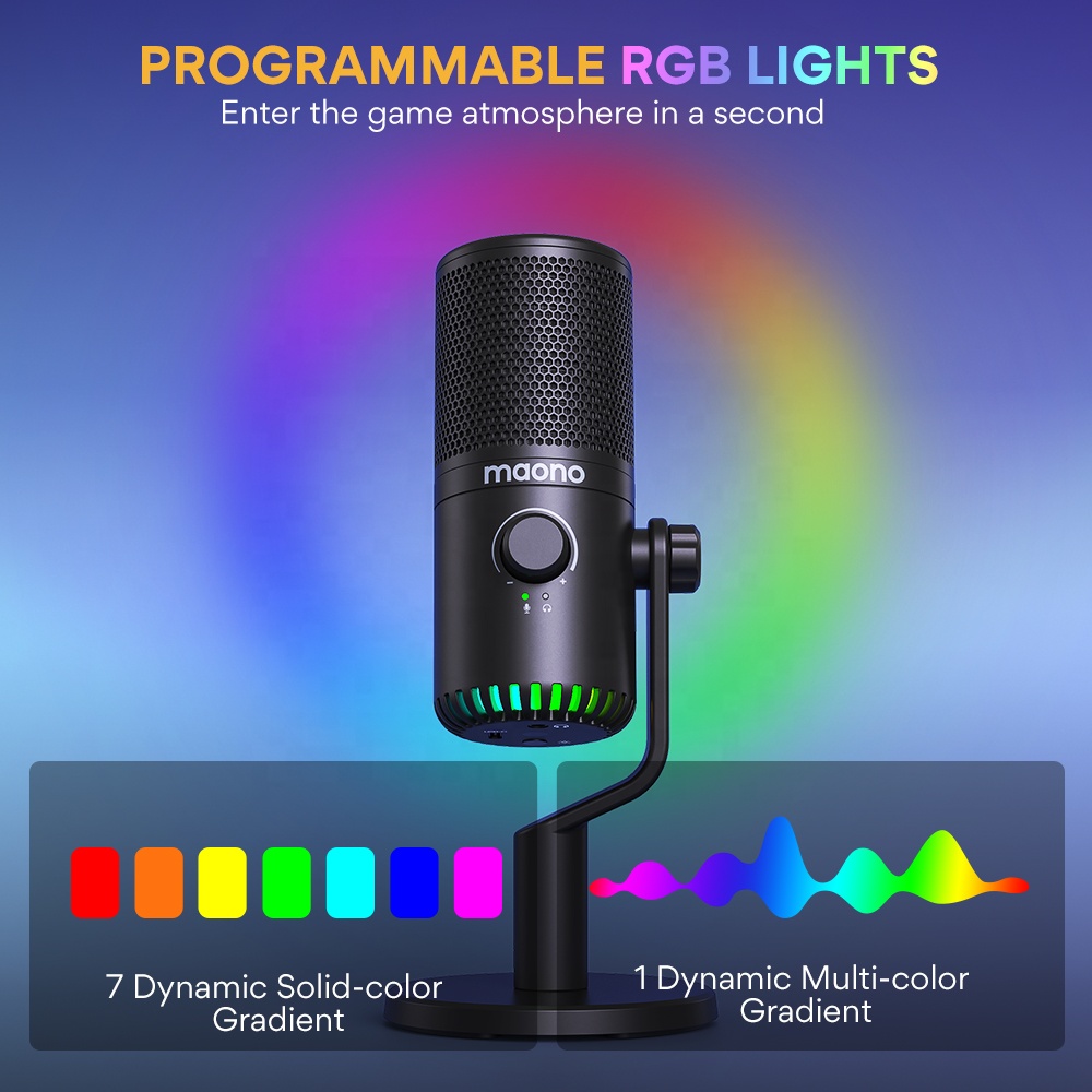 Mikrofon Gaming RGB MAONO PC y - Pc Gaming Rgb ulasan dan harga