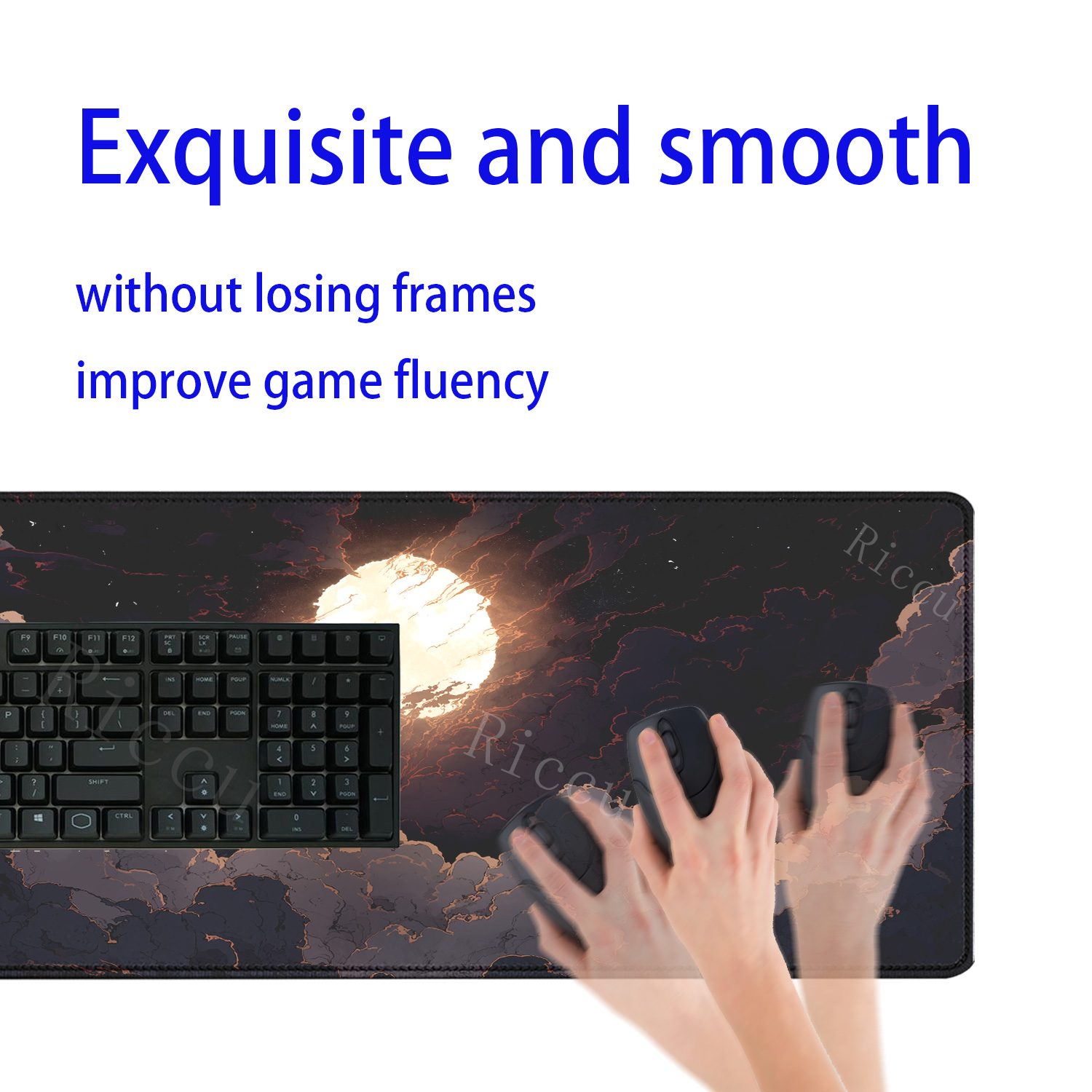 Moon Night Cloud Mousepad Kare - Pc Gaming Cloud Free ulasan dan harga