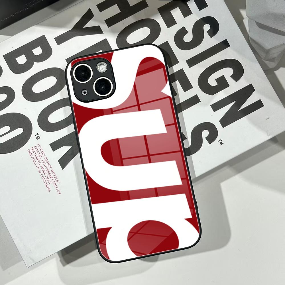 Casing HP Pola Huruf Sederhana - Pc Case Tempered Glass ulasan dan harga