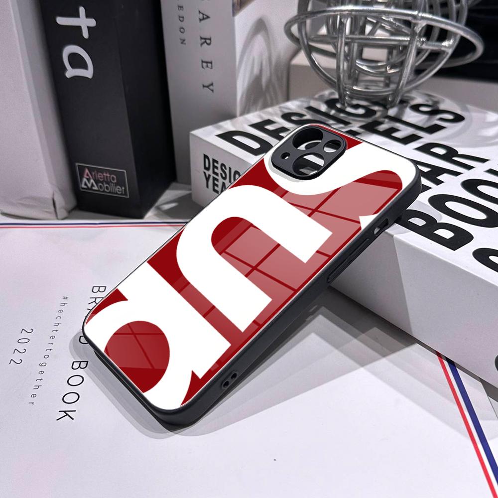 Casing HP Pola Huruf Sederhana - Pc Case Tempered Glass ulasan dan harga