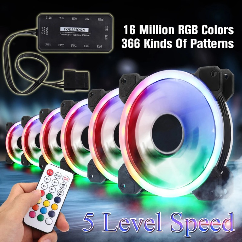 Kipas Pendingin PC RGB 120mm S - Pc Gaming Rgb ulasan dan harga