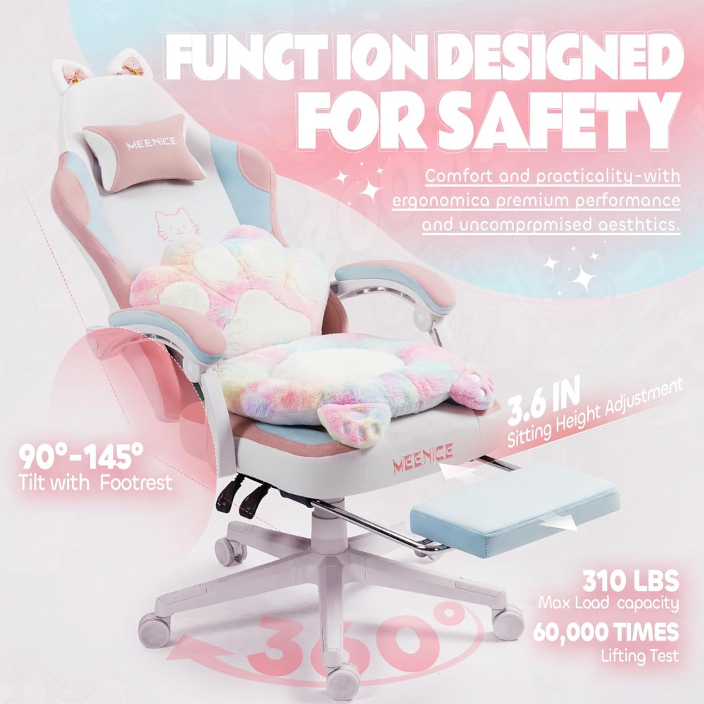 Kursi Gaming Lucu dengan Telin - Pc Gaming Chair ulasan dan harga