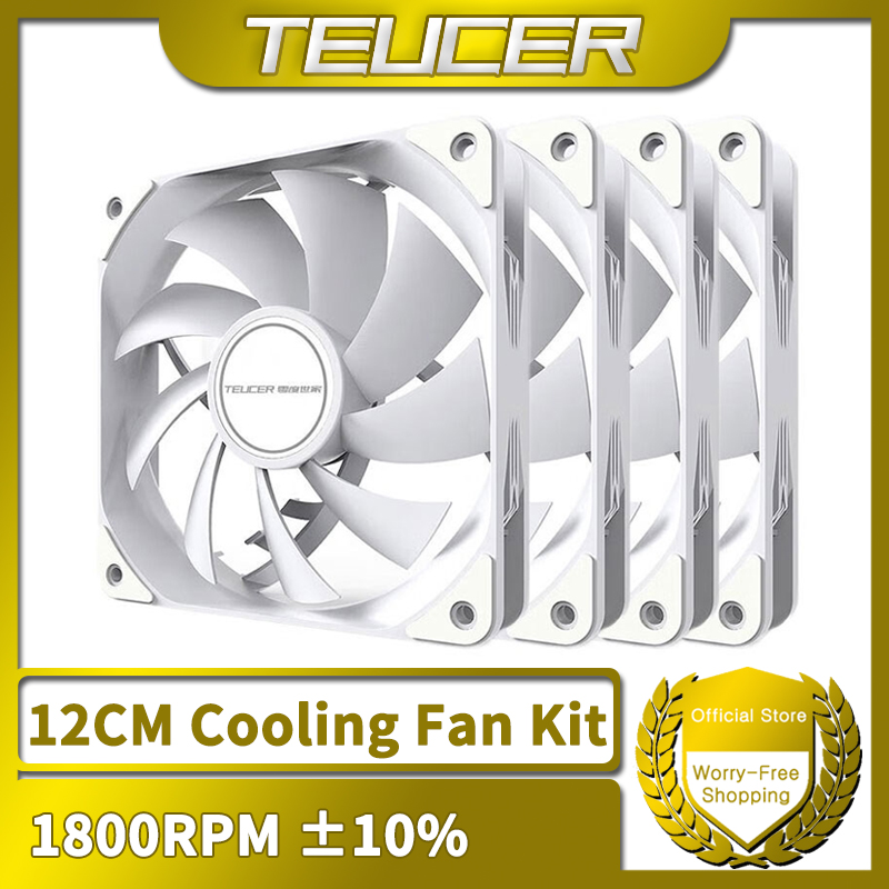 TEUCER 1800RPM 4PIN PWM Putih  - Pc Case Fan ulasan dan harga