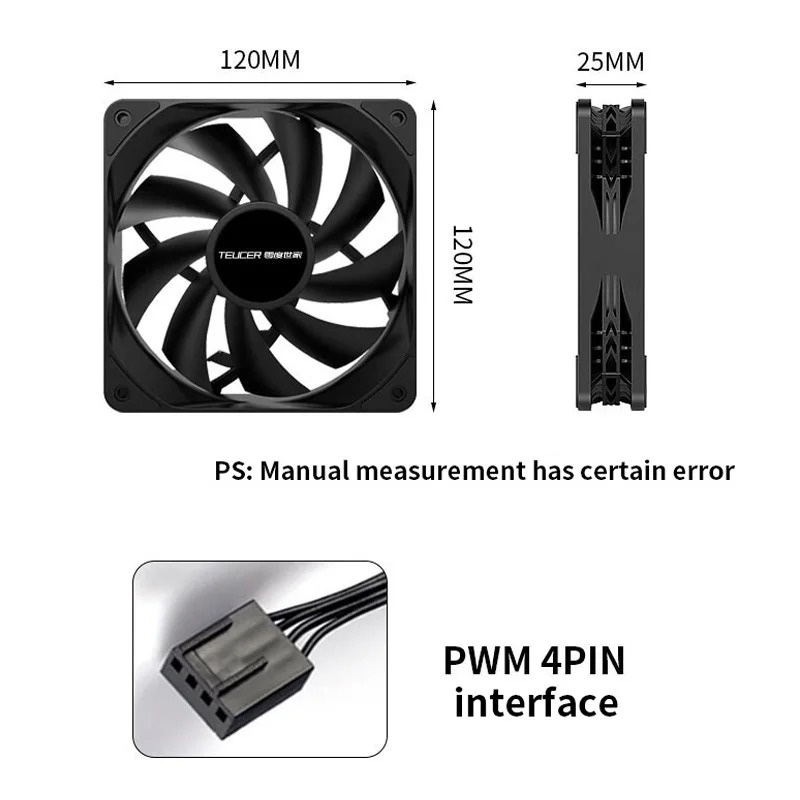 Teucer 12cm kipas sasis PWM ko - Pc Water Cooling ulasan dan harga