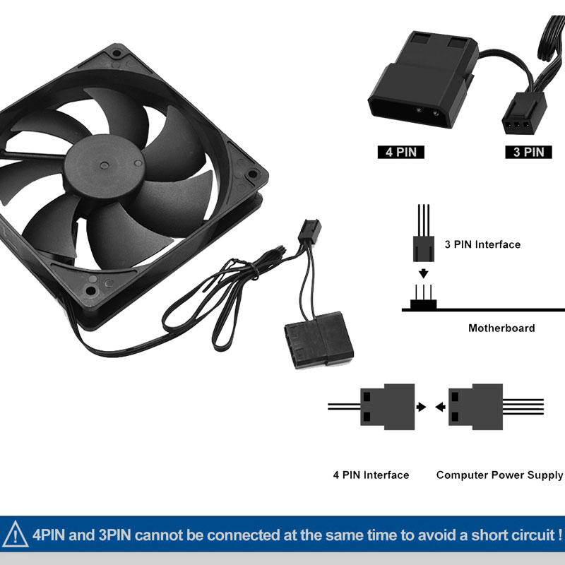 Kipas Komputer Tenang 80Mm 90M - Pc Case Fan ulasan dan harga