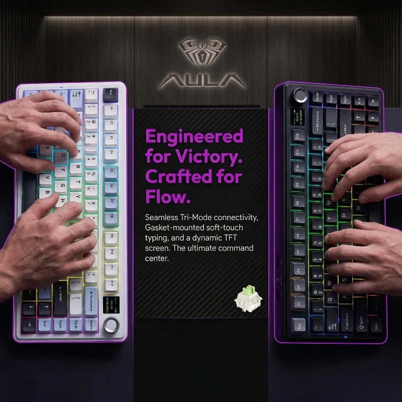 AULA F75 Max Mechanical Keyboa - Pc Gaming Rgb ulasan dan harga