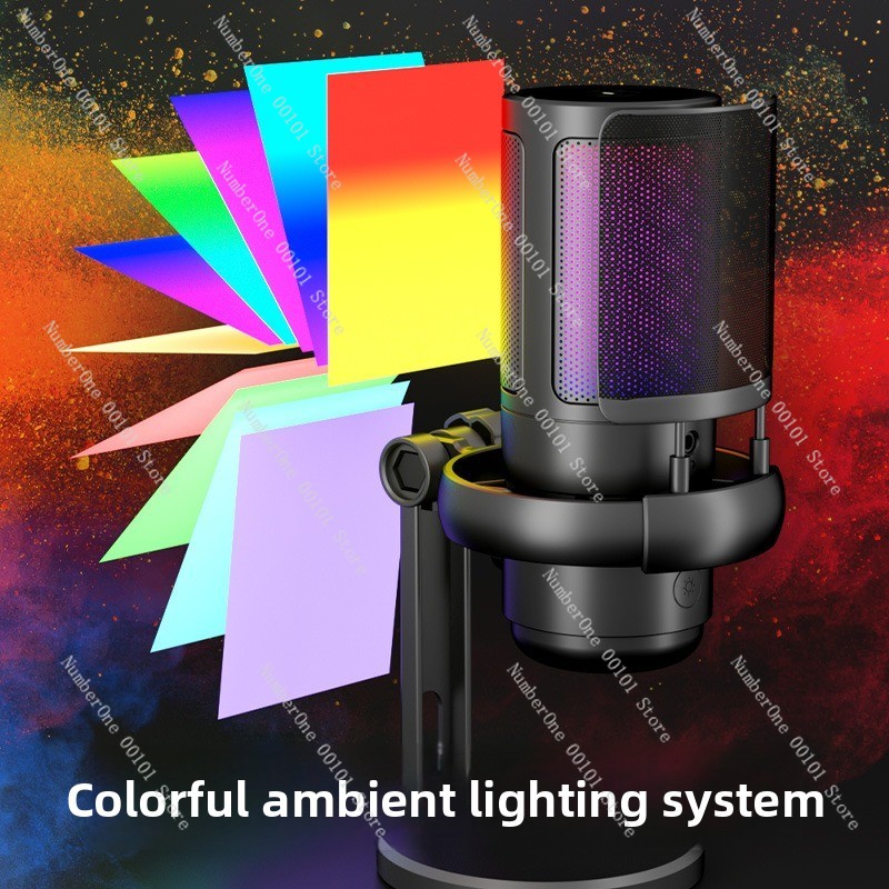 Mikrofon Kondensor USB Desktop - Pc Gaming Rgb ulasan dan harga
