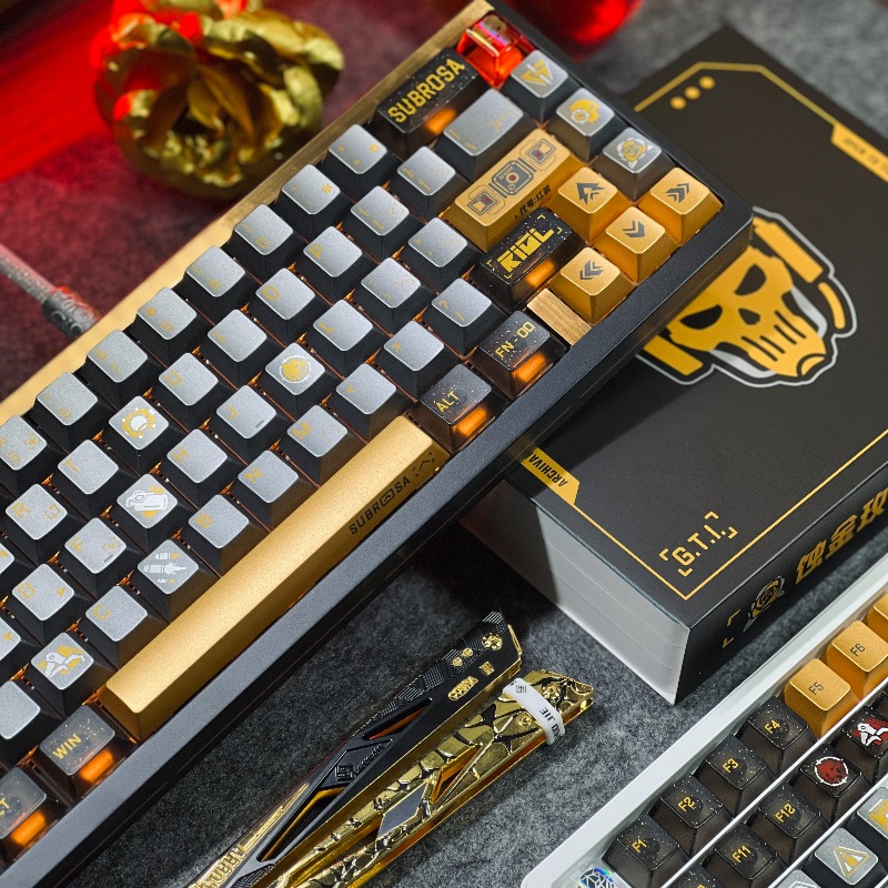 Set Keycap Tema Golden Rose Tu - Pc Gaming Set ulasan dan harga
