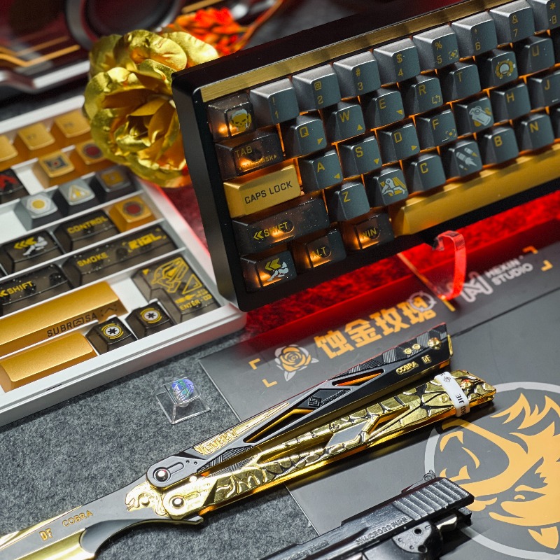 Set Keycap Tema Golden Rose Tu - Pc Gaming Set ulasan dan harga