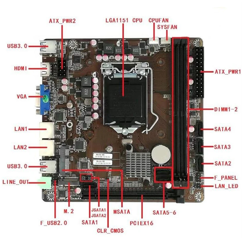 Motherboard Mini-ITX B365 LGA  - Pc Gaming I5 ulasan dan harga