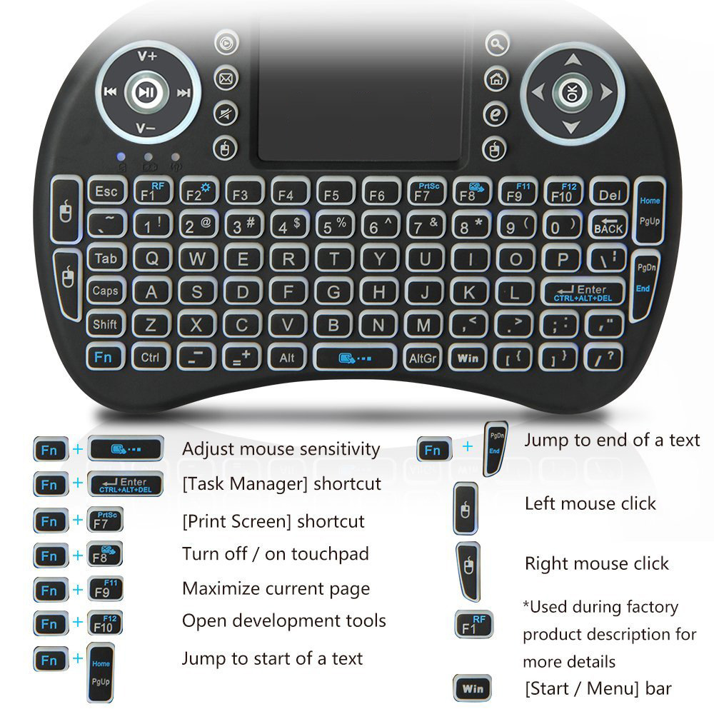 Keyboard nirkabel Mini lampu l - Pc Gaming On Tv ulasan dan harga