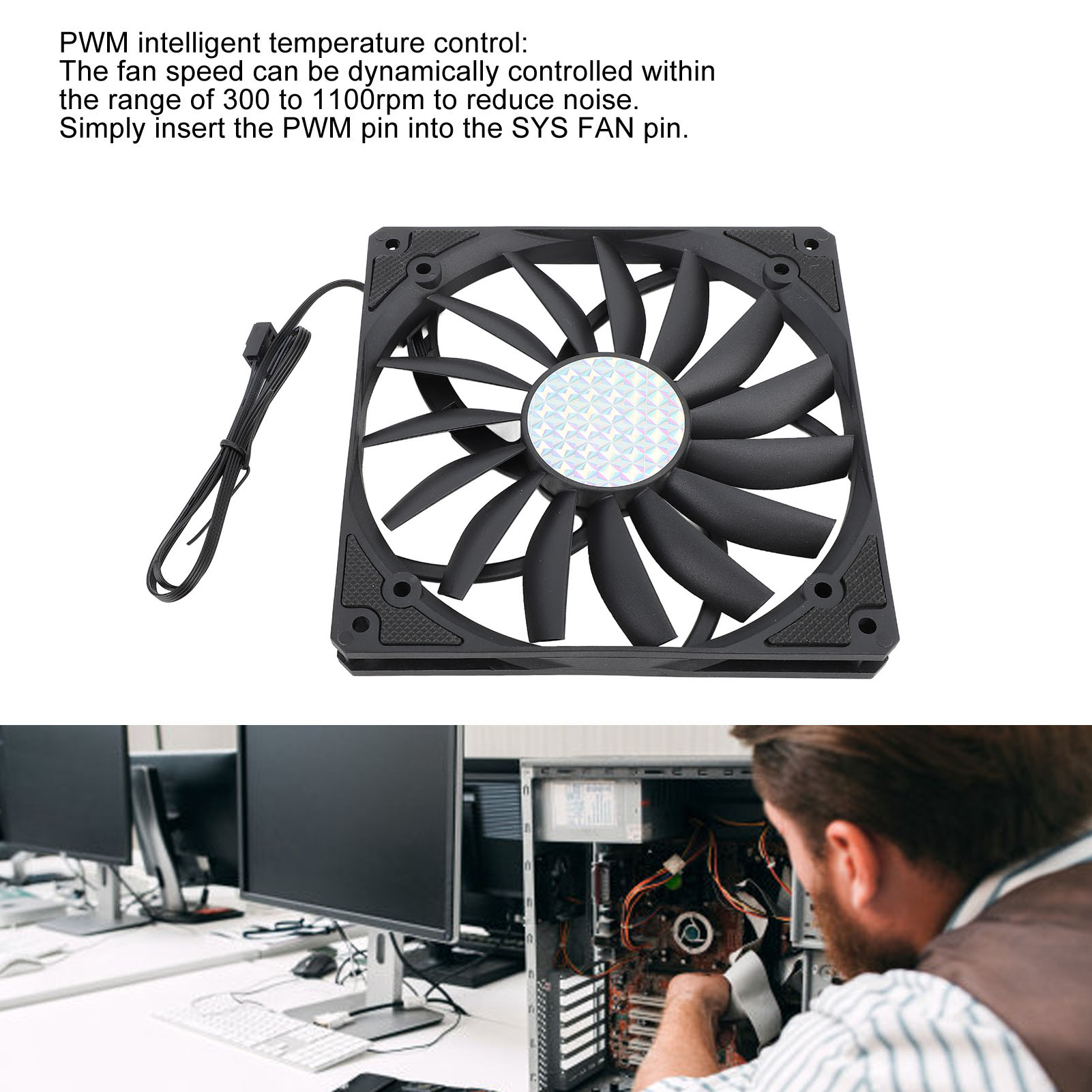 Kipas Casing PWM 4 Pin 140mm U - Pc Case Fan ulasan dan harga