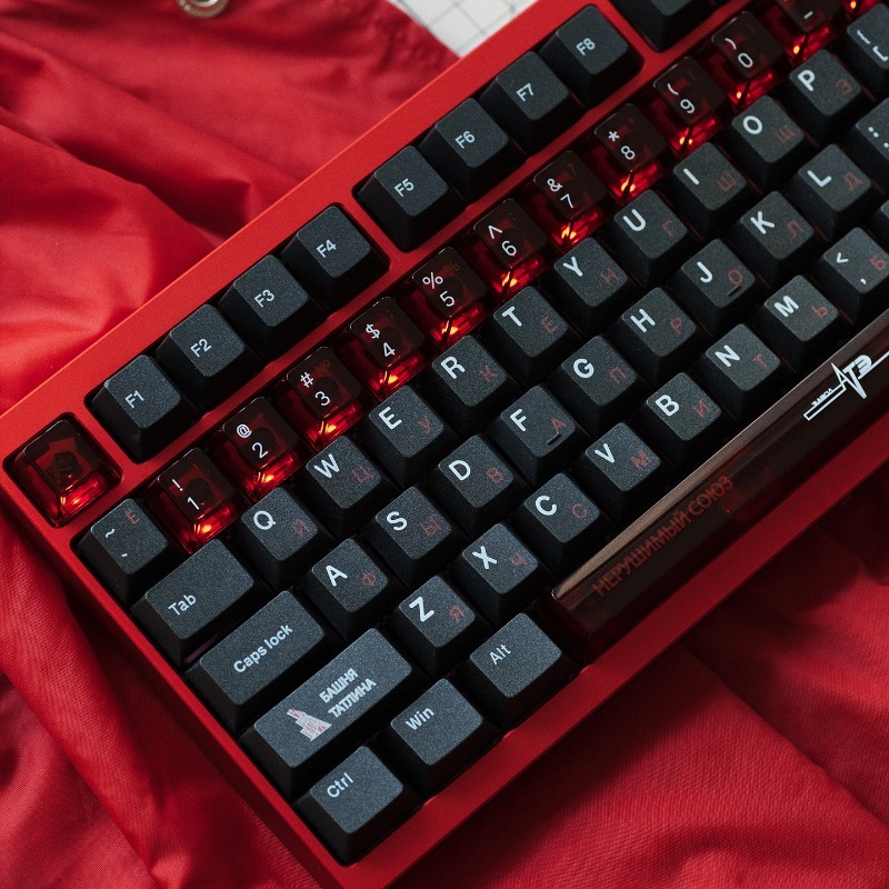 Set Keycaps Tema Hitam Soviet  - Pc Gaming Set ulasan dan harga