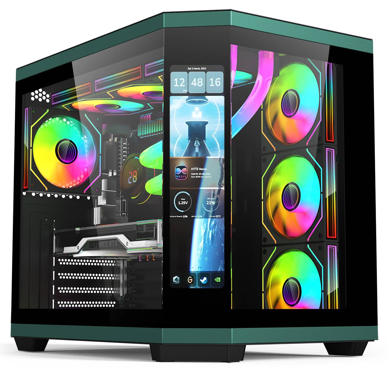 Casing Komputer Gaming ATX Ful - Pc Gaming White ulasan dan harga